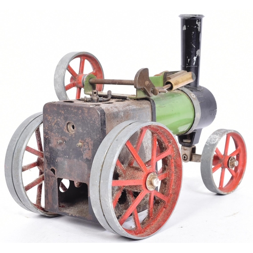 290 - Mamod - a vintage Mamod live steam TE1 traction engine. Green and black livery, with red wheels. Lac... 