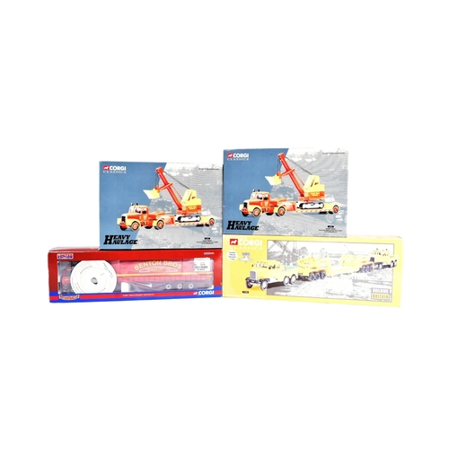 295 - Diecast - a collection of x4 Corgi diecast haulage and construction vehicles comprising; Wimpey Scam... 