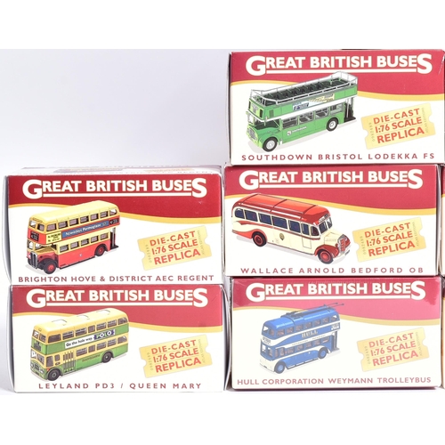 301 - Diecast - a collection of x15 Atlas Edition 1/76 scale ' Great British Buses ' boxed diecast models.... 