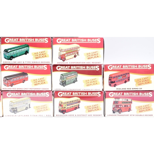 301 - Diecast - a collection of x15 Atlas Edition 1/76 scale ' Great British Buses ' boxed diecast models.... 