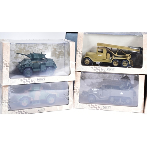 315 - Diecast - a collection of assorted Atlas Edition diecast models of Military interest to include Batt... 