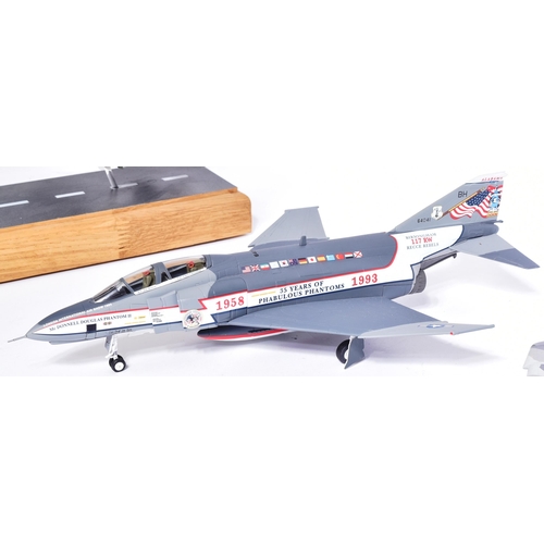 319 - Collection of x3 aeroplane models, to include a built model kit of a Belgium Alpha Jet B, a built mo... 