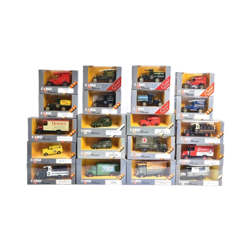 323 - Diecast - a collection of x20 vintage Corgi diecast models to include; C859 Thornycroft Box Van, 865... 