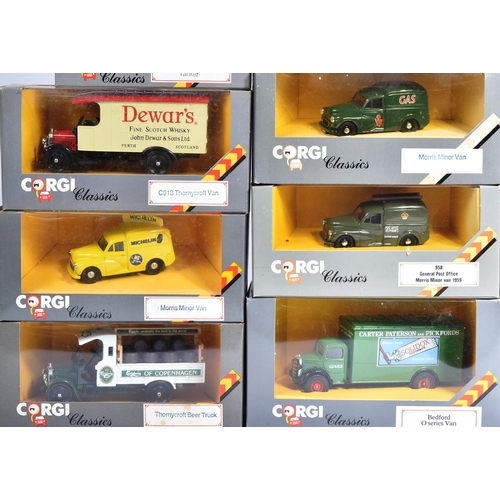 323 - Diecast - a collection of x20 vintage Corgi diecast models to include; C859 Thornycroft Box Van, 865... 