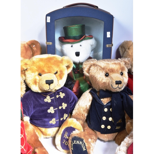 326 - Teddy Bears - a collection of x8 original Harrods commemorative year soft toy teddy bears. A consecu... 