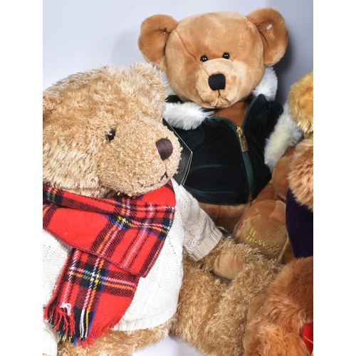 326 - Teddy Bears - a collection of x8 original Harrods commemorative year soft toy teddy bears. A consecu... 