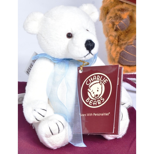 334 - Teddy Bears - a collection of x5 Charlie Bear teddy bears comprising; CB206007O Dylan (x2), CB195198... 