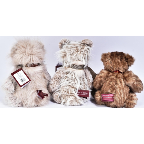 335 - Teddy Bears - a collection of x3 original Charlie Bear teddy bears comprising; CB12121A Magda, CB215... 