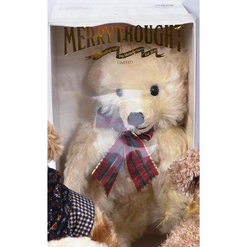 337 - Teddy Bears - a collection of assorted soft toy teddy bears to include x3 Merrythought mohair exampl... 