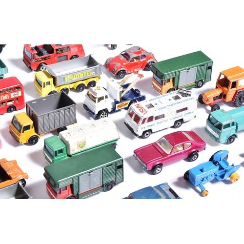 352 - Diecast - a large collection of vintage unboxed diecast model cars and other vehicles or various sca... 