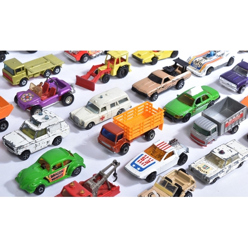 352 - Diecast - a large collection of vintage unboxed diecast model cars and other vehicles or various sca... 