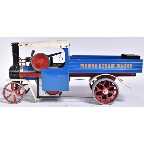 362 - Live Steam - an original vintage Mamod Live Steam Wagon No. SW1. Blue body with red chassis and whit... 