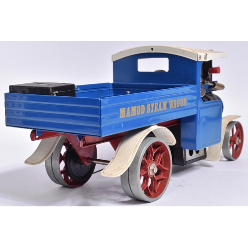 362 - Live Steam - an original vintage Mamod Live Steam Wagon No. SW1. Blue body with red chassis and whit... 