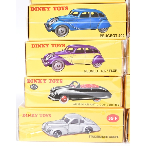 367 - Diecast - a collection of x12 Atlas Edition reissue Dinky Toys diecast model cars to include; 24U Si... 