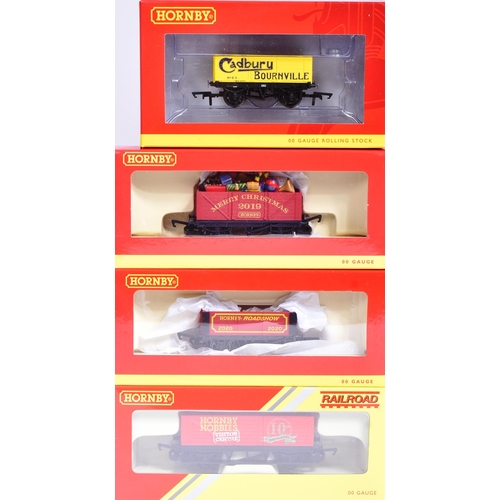 371 - Model Railway - a collection of vintage Hornby OO gauge wagons, to include: R.6825 7 Plank Wagon 'Ch... 