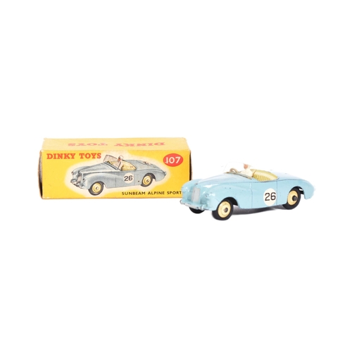 380 - Dinky Toys - No. 107 Sunbeam Alpine Sports - an original vintage Dinky Toys made boxed diecast model... 