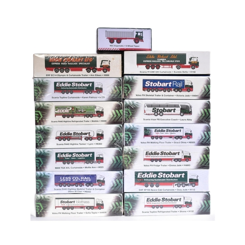 388 - Diecast - a collection of x15 Atlas Edition Eddie Stobart diecast models to include; Volvo FH Walkin... 