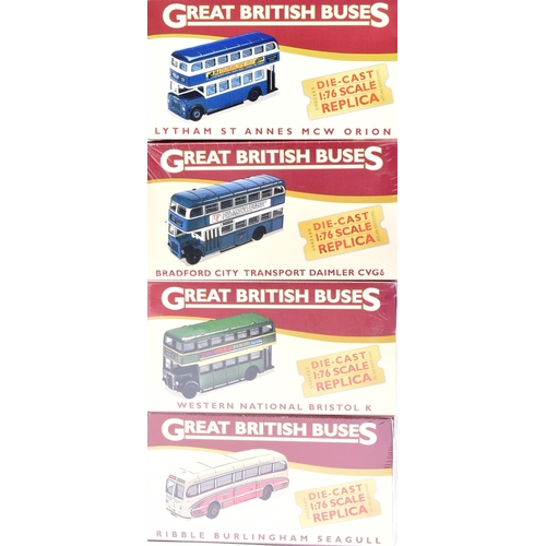 394 - Diecast - a collection of x15 Atlas Edition 1/76 scale ' Great British Buses ' boxed diecast models.... 