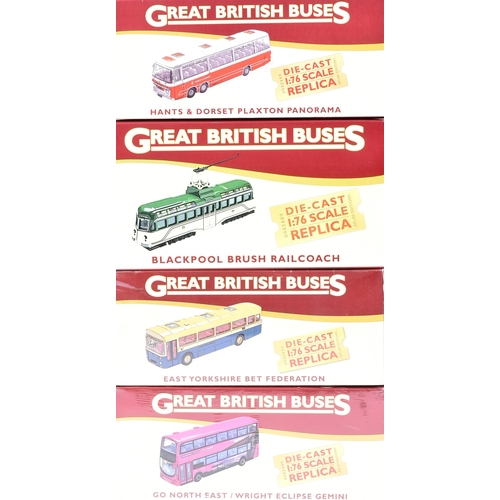 394 - Diecast - a collection of x15 Atlas Edition 1/76 scale ' Great British Buses ' boxed diecast models.... 