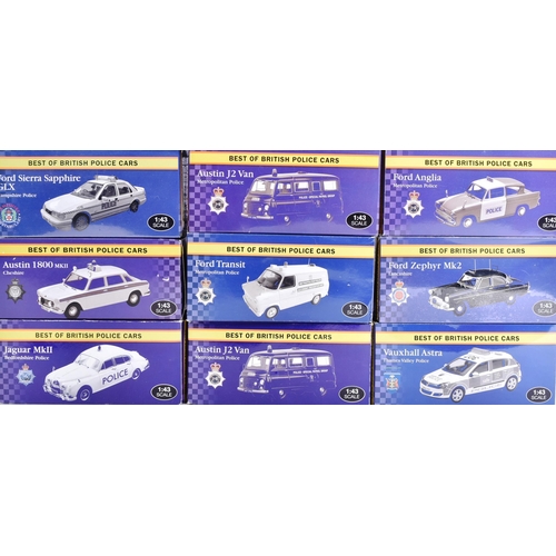 397 - Diecast - a collection of Atlas Edition ' Best Of British Police Cars ' 1/43 scale diecast models to... 