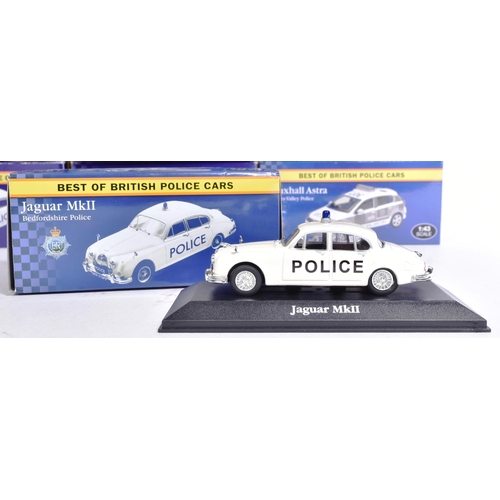 397 - Diecast - a collection of Atlas Edition ' Best Of British Police Cars ' 1/43 scale diecast models to... 