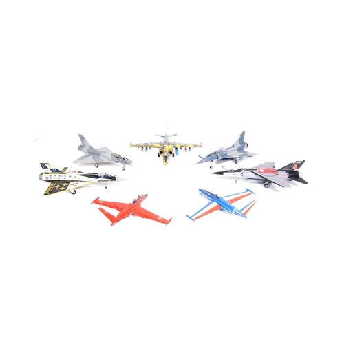 405 - Model Kits - collection of x7 built model kits of aircraft interest, comprising of: 3 Dassault Mirag... 