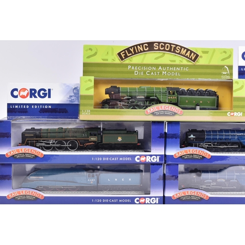 419 - Corgi Rail Legends - a collection of x8 Corgi ' Rail Legends ' 1/120 scale boxed diecast model railw... 