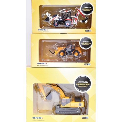 42 - Diecast - a collection of x10 Oxford made 1/76 scale diecast Construction vehicles to include; JCB B... 