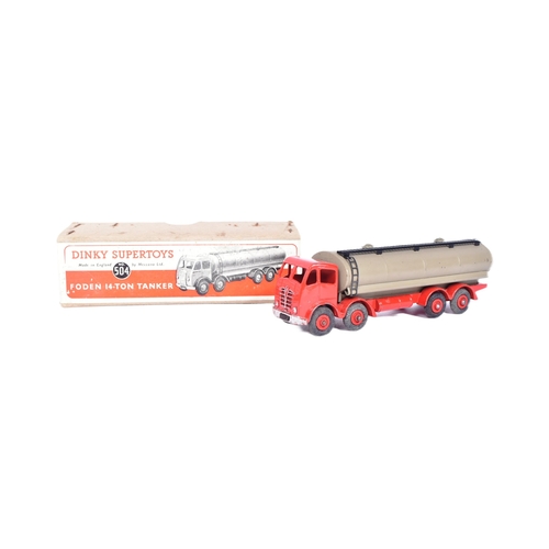 420 - Dinky Supertoys - No. 504 Foden 14 Ton Tanker - an original vintage Dinky Toys made boxed diecast mo... 