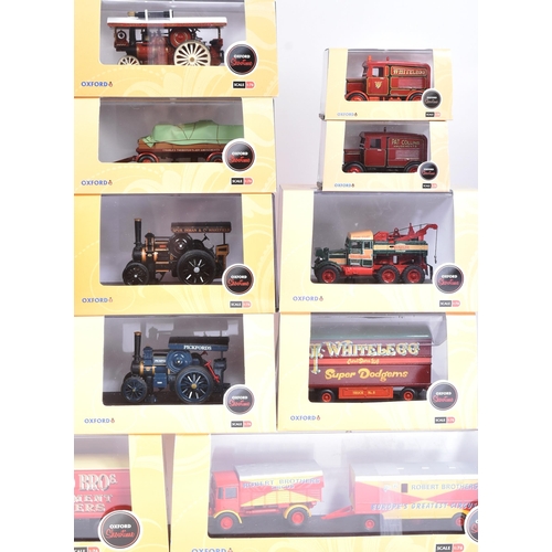 423 - Diecast - a collection of Oxford made 1/76 scale ' Showtime ' diecast models to include; AEC Matador... 