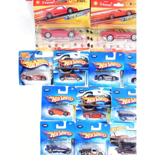 425 - Diecast - a collection of assorted early 2000s Mattel made HotWheels carded diecast models along wit... 