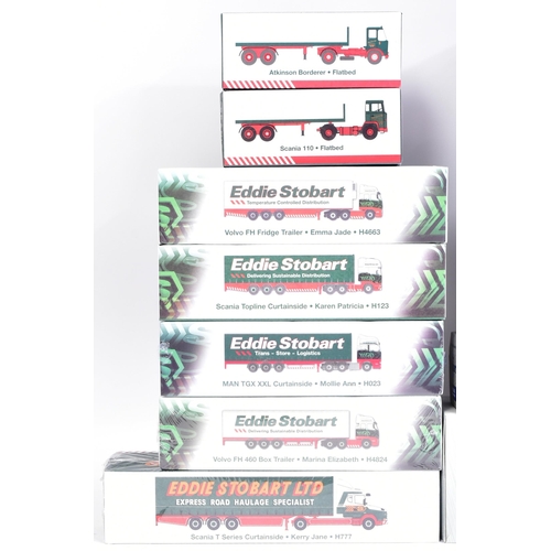 442 - Diecast - a collection of Atlas Edition diecast Eddie Stobart haulage models to include; Scania High... 