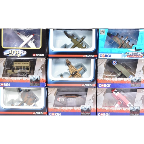 453 - Diecast - a collection of Corgi diecast models of Military and Aviation diecast models to include; F... 