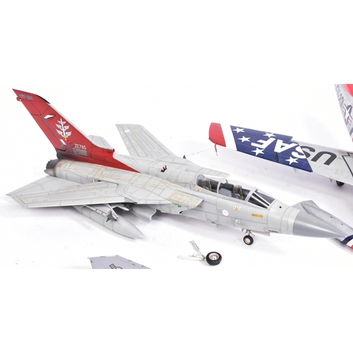 454 - Model Kits - collection of x5 built model kits of aircraft interest, comprising of: an American F-86... 