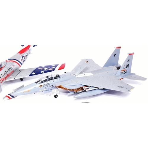 454 - Model Kits - collection of x5 built model kits of aircraft interest, comprising of: an American F-86... 