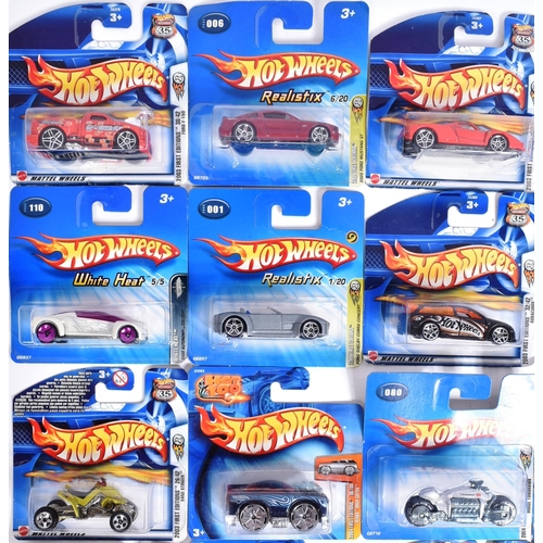 457 - Hot Wheels - Mattel - a collection of x25 assorted early 2000s Mattel made HotWheels carded diecast ... 