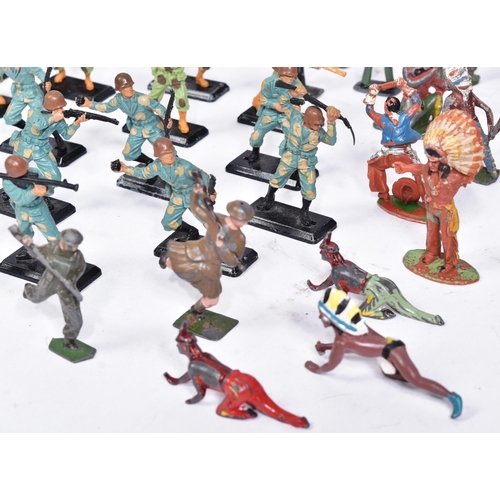 472 - A collection of assorted lead and plastic toy soldiers to include Britains Deetail, Del Prado, Cresc... 