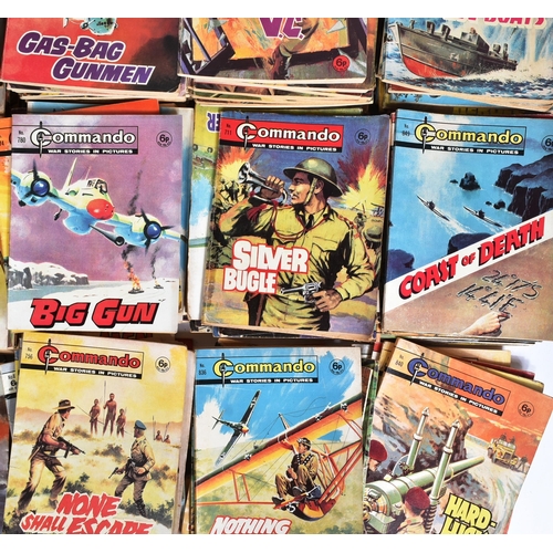 475 - Comic Books - a large collection of vintage Commando comics ' War Stories in Pictures '. Published b... 