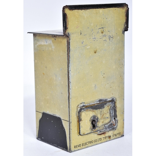 476 - Tinplate Toys - a vintage litho printed tinplate money box in the form of an electric ' Revo ' stove... 