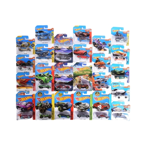 48 - Hot Wheels - Mattel - a collection of x25 assorted 2010s Mattel made HotWheels carded diecast models... 