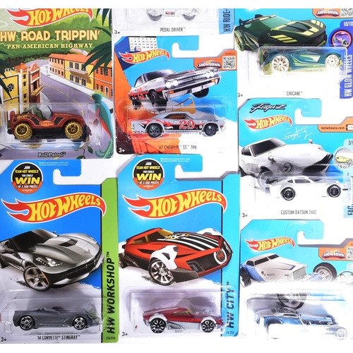 48 - Hot Wheels - Mattel - a collection of x25 assorted 2010s Mattel made HotWheels carded diecast models... 