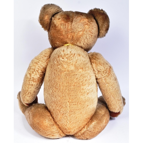 485 - Teddy Bear - Chad Valley Hygienic Toys - a large vintage 20th century teddy bear, with large orange ... 