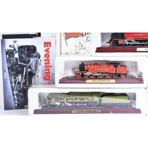 488 - Model Railway - a large collection of Atlas Edition OO gauge model railway diecast static locomotive... 