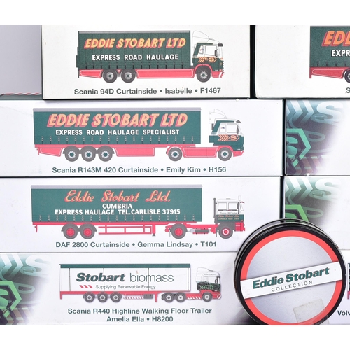 489 - Diecast - a collection of x15 assorted Atlas Edition Eddie Stobart boxed diecast haulage models to i... 