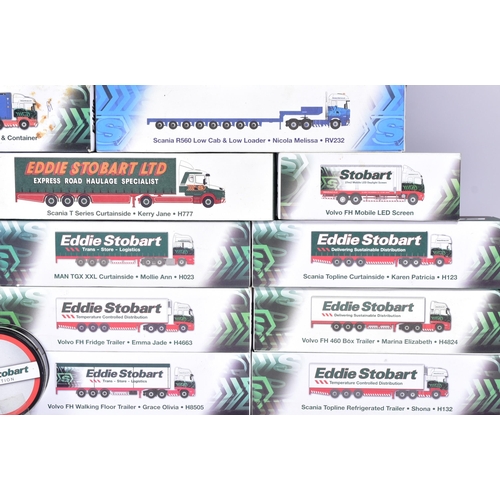 489 - Diecast - a collection of x15 assorted Atlas Edition Eddie Stobart boxed diecast haulage models to i... 