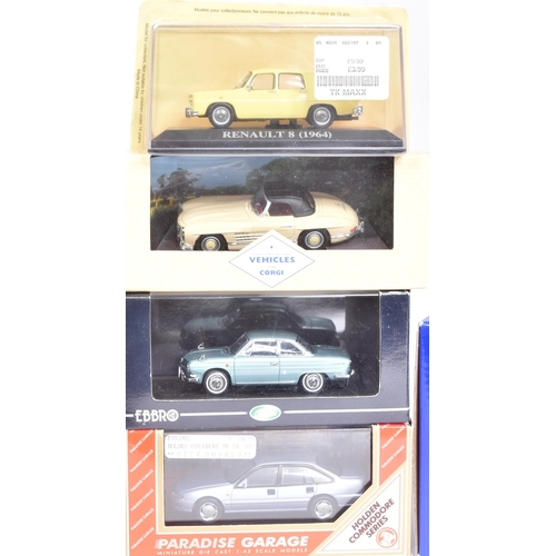 493 - Diecast - a collection of assorted diecast model cars of various scales and makers to include; Revel... 