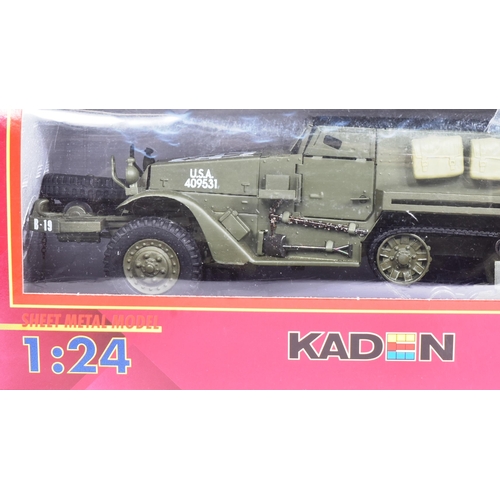 496 - Diecast - x2 Kaden made ( Czech Republic ) 1/24 scale boxed sheet metal diecast models. Both USA Uni... 