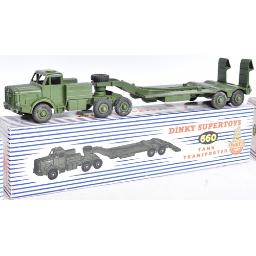 505 - Dinky Supertoys - a collection of x4 original vintage Dinky Supertoys made boxed military / army the... 