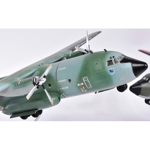 517 - Models - x2 scale plastic models of German LTG 63 / Transalls aircraft - both in German Airforce liv... 