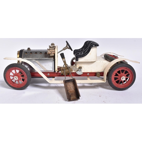 52 - Live Steam - an original vintage Mamod steam car model No. SA1 ' Cream Steam Roadster '. A solid fue... 